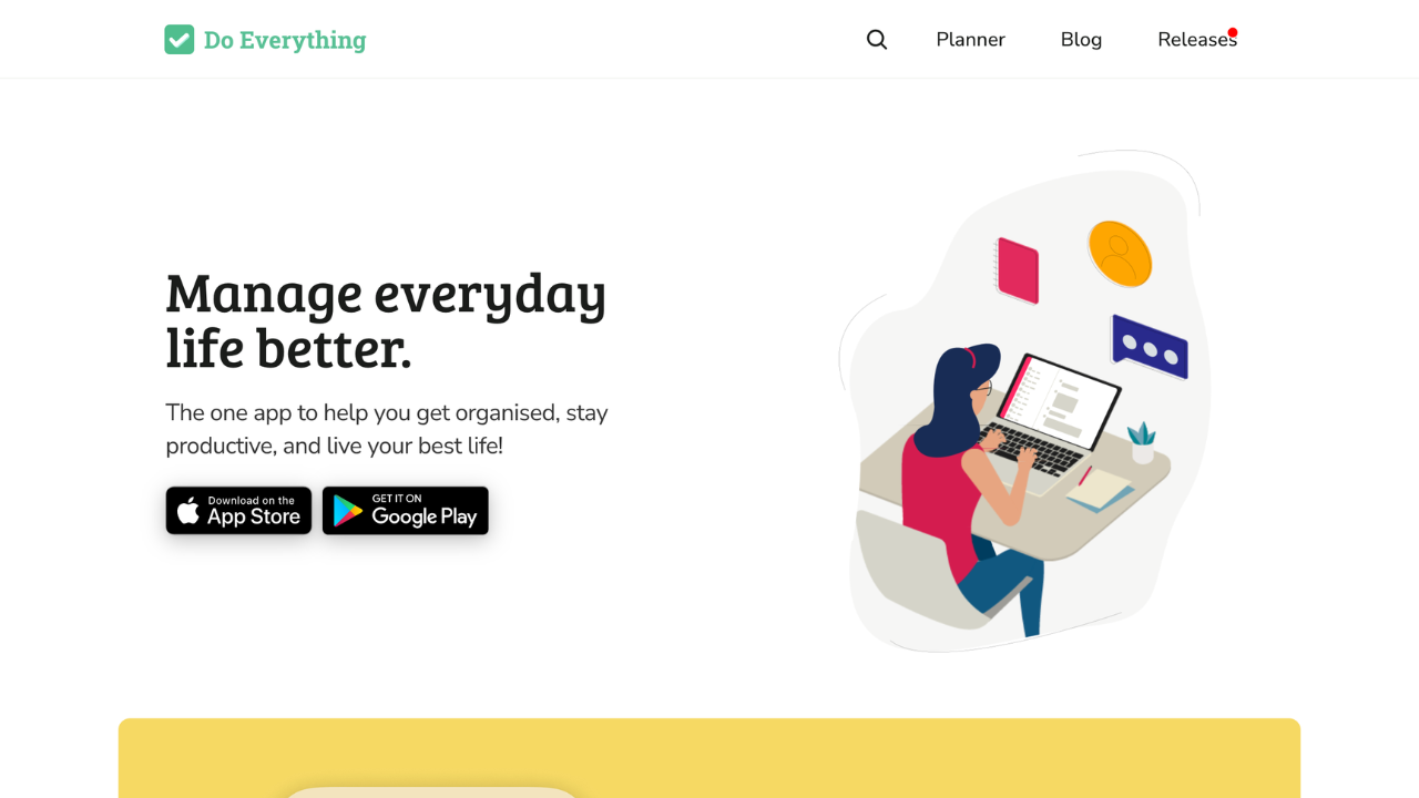 Screenshot of Do Everything website